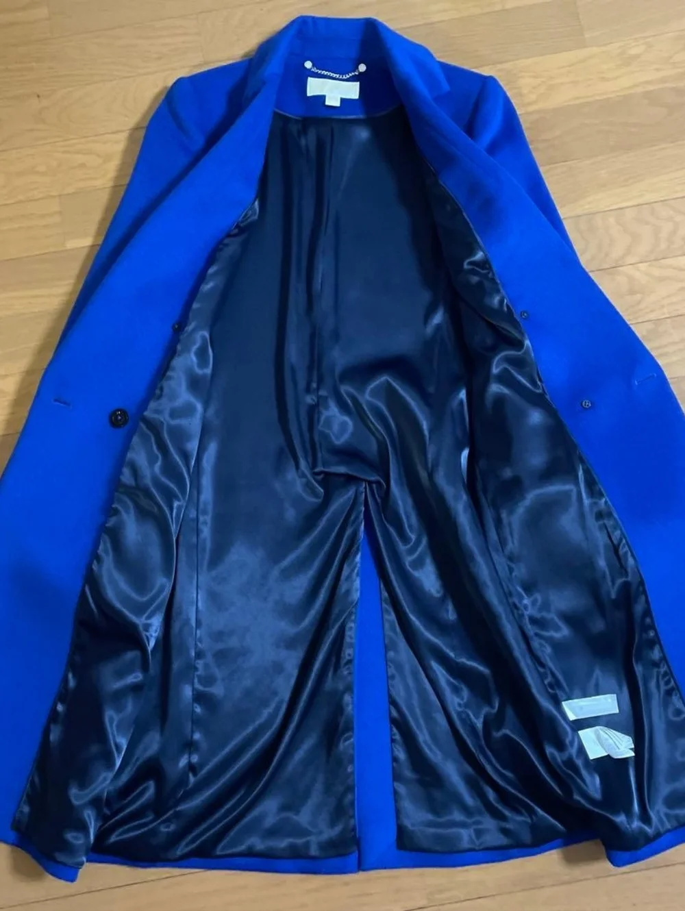 Michael Kors Wool Blend Royal Blue Officers Coat
